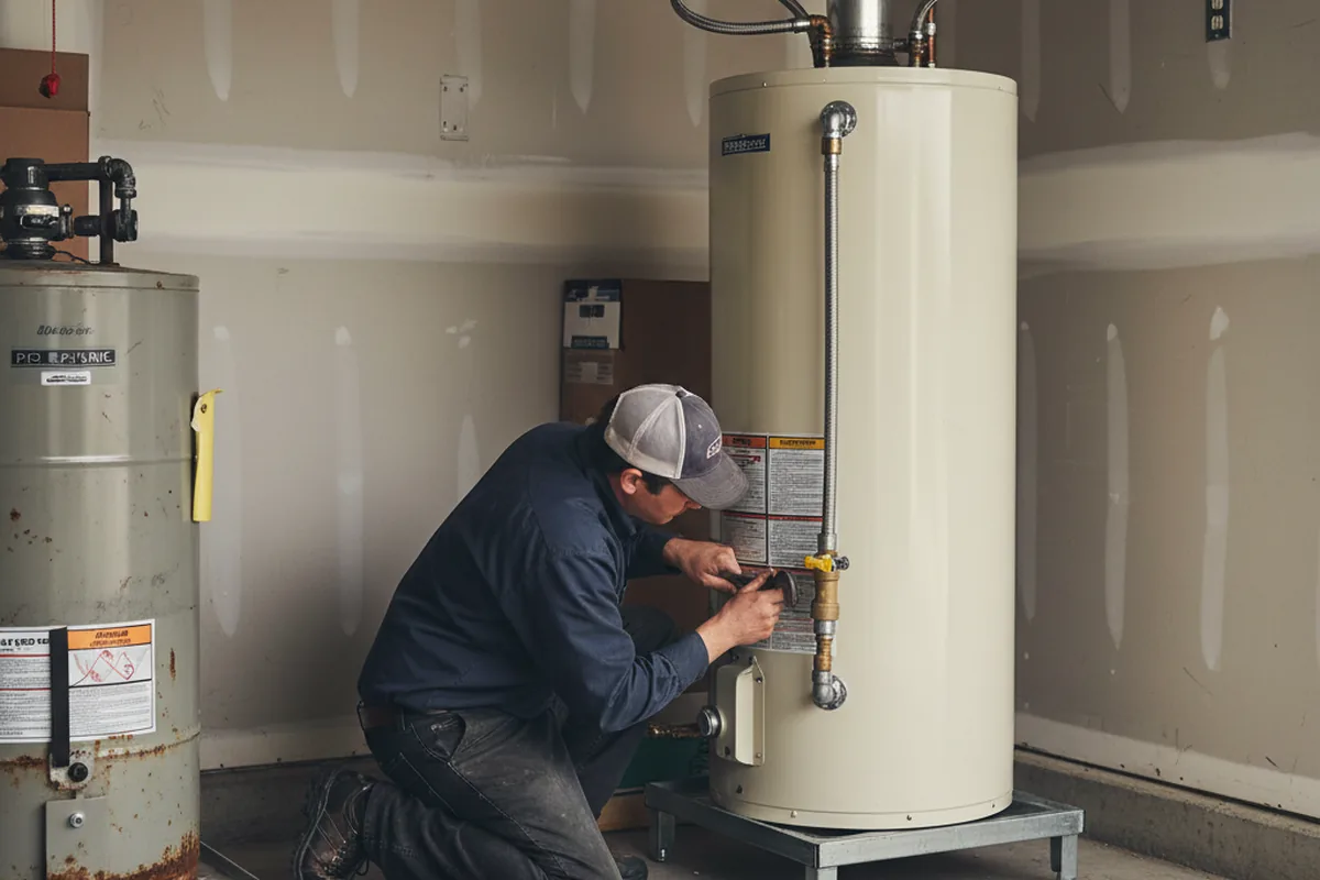 Water heater and shutoff valve replacement in De Mossville
